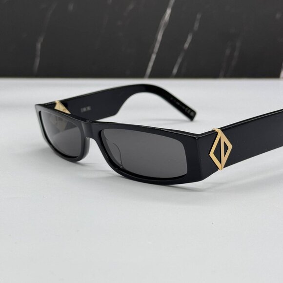 NEW UNISEX SUNGLASSES DIOR CD DIAMOND S1I 10A0 BLACK SQUARE EYEWEAR CD DIAMOND S - Picture 5 of 9